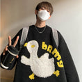 Load image into Gallery viewer, [Tetsusho Series] ★Sweater★ Knit Tops Unisex Men's Black Cartoon Animal Pattern
