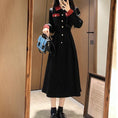 Load image into Gallery viewer, [Dong Xiaojie Series] ★Dress★ Color scheme: Large size, cute, black, long length
