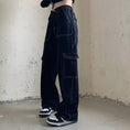 Load image into Gallery viewer, [Miyakoya Series]★Denim Pants★ Trousers Bottoms Black Black Women's Fashion Easy to Match
