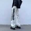 Load image into Gallery viewer, [Yurin Series]★Pants★ 2color Bottoms Denim Pants Oil Painting Style Black Unisex Men's Large Size
