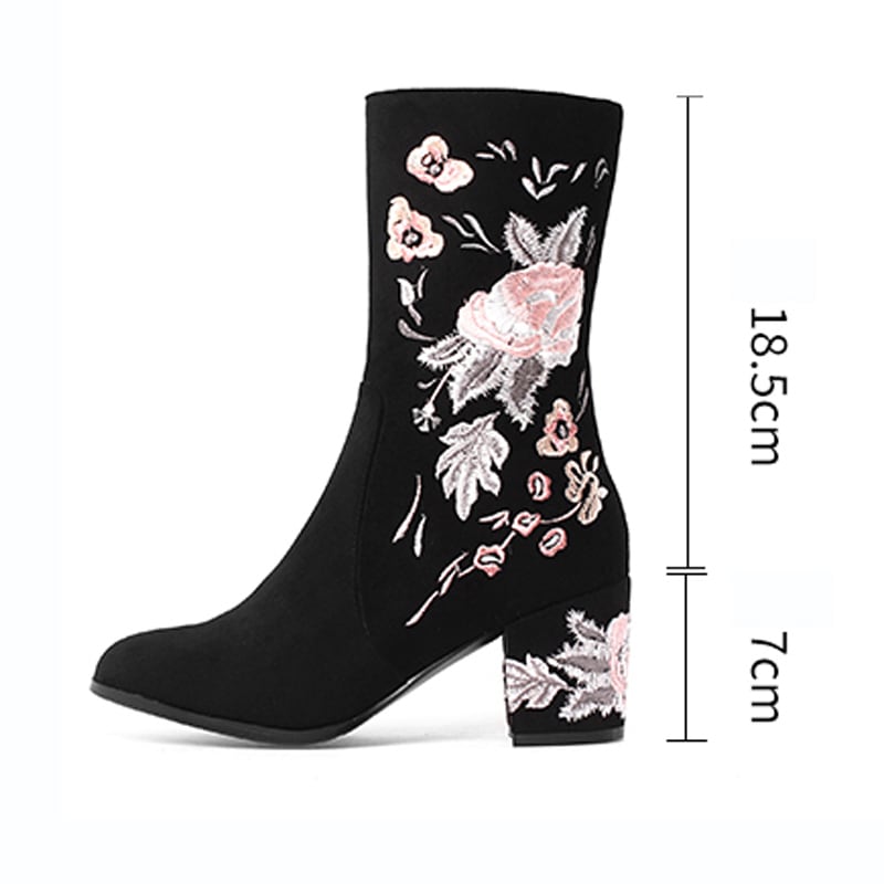 [Tenshi Series]★China boots★ Ethnic style Size 34-40 Embroidered Chinese clothes Chinese dress Autumn/Winter Good temperament