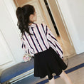 Load image into Gallery viewer, [PENGHE Series]★Shirt★ Tops, Vertical stripes, striped pattern, thin, cute, ribbon, easy to match for commuting, dates, S M L XL
