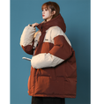 Load image into Gallery viewer, [Suikoishi Series] ★Winter coat★ Cotton coat outerwear 2color Unisex Men's Color scheme Coffee color Black
