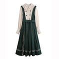 Load image into Gallery viewer, [QLD Series]★Dress★ Fake layered dress Improves temperament Green Green SML XL Cute
