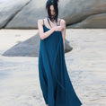 Load image into Gallery viewer, [Daiseiryusu Series] ★China style dress★ Hanging dress Plain Simple Long Length Original Blue Blue
