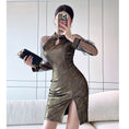 Load image into Gallery viewer, [Eighteen Impressions Series]★Cheongsam dress★ Slimming sexy SML short length retro Chinese style dress
