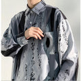 Load image into Gallery viewer, [YUANJI Series] ★China style shirt★ Tops, letter pattern, ink pattern, unisex, men's fashion, cool
