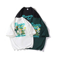 Gallery viewerに画像を読み込む, 【BIGEMANシリーズ】★Tシャツ★ 3color トップス 半袖Tシャツ 男女兼用 メンズ 大きいサイズ 油絵風 黒 白 緑
