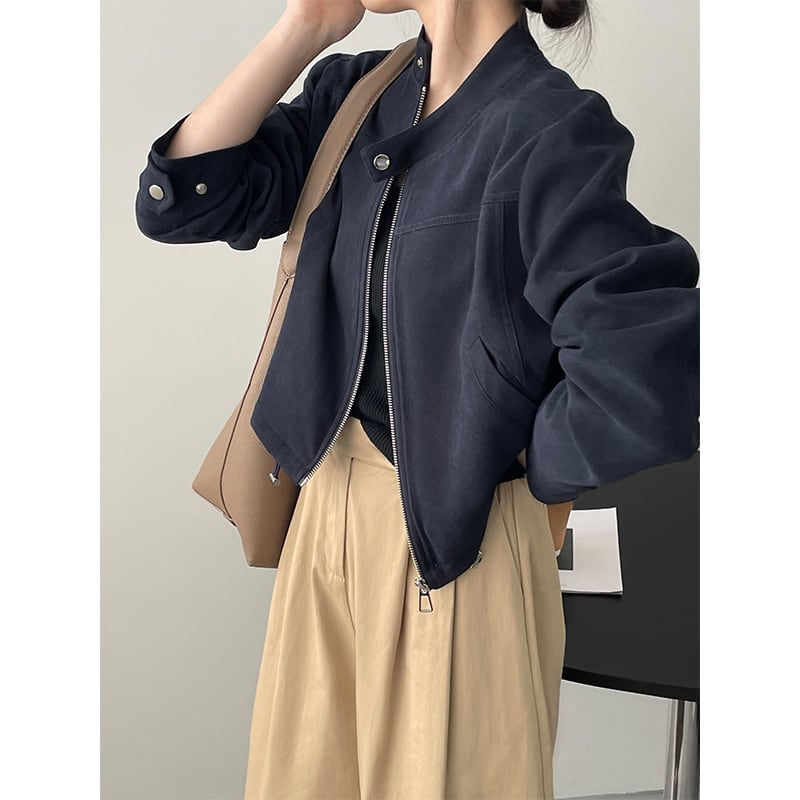 [Togawa Series] ★Outer★ 2color Jacket Short Length Simple Easy to Match Brown Navy ML