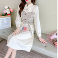 Load image into Gallery viewer, [MEIYI Series] ★One Piece★ Switching Plaid Shirt Dress Long Sleeve Improves Temperament
