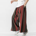 Load image into Gallery viewer, [Shu Han Ink Series]★China style pants★ 3color gaucho pants, vertical stripes, unisex, men's, loose, large size
