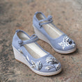 Load image into Gallery viewer, [JINGCHENG series] ★China style shoes★ Shoes 3color embroidery High heels 6.5cm Size 35-40 Tang clothing, cotton linen
