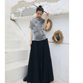 Load image into Gallery viewer, [Daiseiryusu Series] ★Long length skirt★ Plain A-line high waist Black Easy to match
