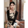 Load image into Gallery viewer, [Ink year flower series] ★China style setup★ 2-piece set Hanging dress + thin outerwear Improves temperament Floral pattern SML
