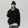 Load image into Gallery viewer, [Fujiiman Series]★Sweater★ 3color Tops Unisex Men's Fringe Black Green White
