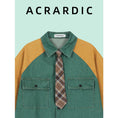 Load image into Gallery viewer, [ACRARDIC Series]★Shirt with tie★ 2color tops short sleeve shirt color scheme unisex men's denim shirt
