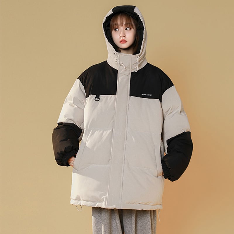 [Suikoishi Series] ★Winter coat★ Cotton coat outerwear 2color Unisex Men's Color scheme Coffee color Black