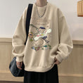 Load image into Gallery viewer, [LUONAI Series]★China style tops★ 6color round neck casual crane crane pattern print unisex men's large size
