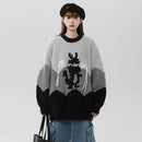 [Fujiiman Series] ★Sweater★ 3color Knit Tops Cartoon Dragon Unisex Men's Black Red Pink New Year