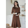 Load image into Gallery viewer, [Encounter series] ★Dress★ 2color with belt corduroy temperament improvement date easy to match
