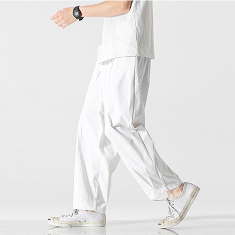 [Small Trouble Series] ★China style pants★ 4color bottoms, unisex, men's, large size, plain, easy to match, retro