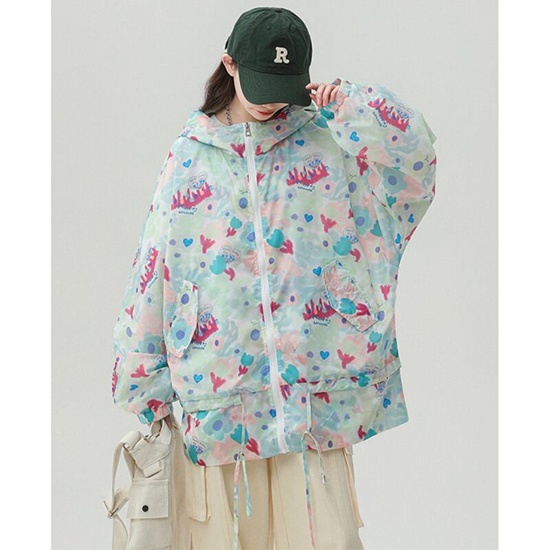 [CHAOMEICHEN Series] ★Jacket★ 2color Outer Thin Summer Clothes Sun Protection Unisex Men's Print