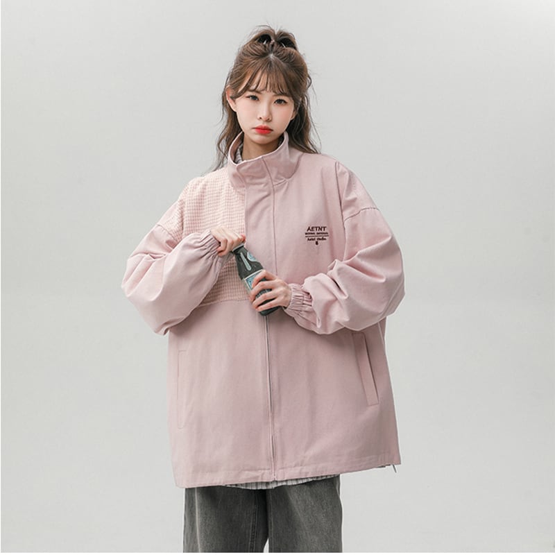 [Fujiiman series]★Jacket★ 4color outerwear unisex men's pink black beige brown