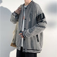 Load image into Gallery viewer, [BIGEMAN Series] ★Stadium jacket★ Plaid pattern 2color Unisex Men's Large size Black Red
