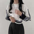 Load image into Gallery viewer, [LIANGLIANG series]★Knit tops★ 3color tops mini length white black gray
