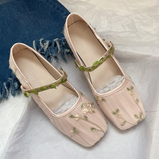 [Sweet Y Series] ★Embroidered shoes★ Size 35-39 Shoes Chinese style shoes Tang clothing Han clothing Retro Pink