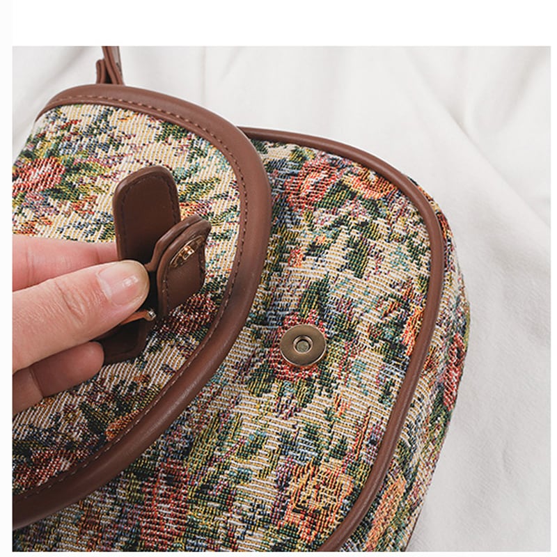 [XIAOSEN Series]★Bag★ 2color Floral Pattern Shoulder Bag Cute Date Commuting Office Lady Office Improves Temperament