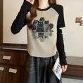 Load image into Gallery viewer, [XIMILU Series]★T-shirt★ 3color Tops Long Sleeve Cat Cat Cat Slimming Slim Black White Brown
