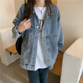 Load image into Gallery viewer, [KEKELI Series]★Denim Jacket★ Outerwear Jean Jean Asymmetrical Autumn Coordination Stylish Slimming Easy to match
