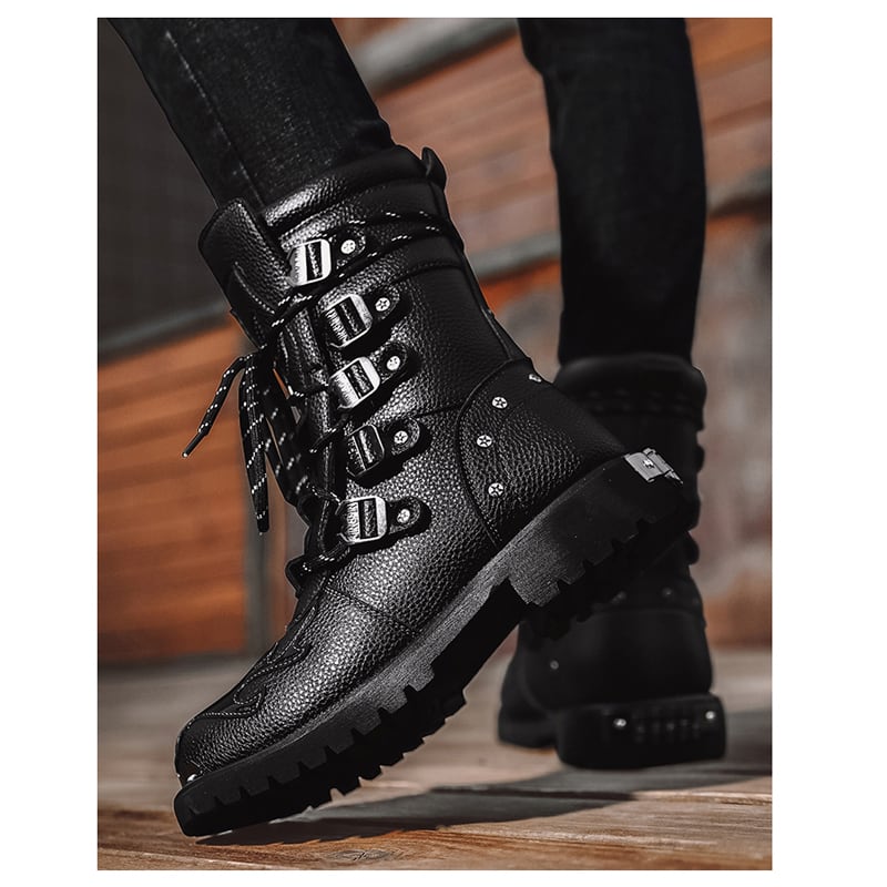 [Shiodong Series] ★Boots★ Martin Shoes Fashion Men's Size 39-46 Thick Black Easy to match