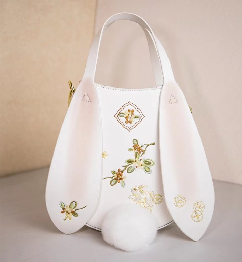 [Kumofagiri Asagi---Mokusai Hana Rabbit Series] ★China style bag★ Shoulder bag Handheld Rabbit Super cute Easy to match