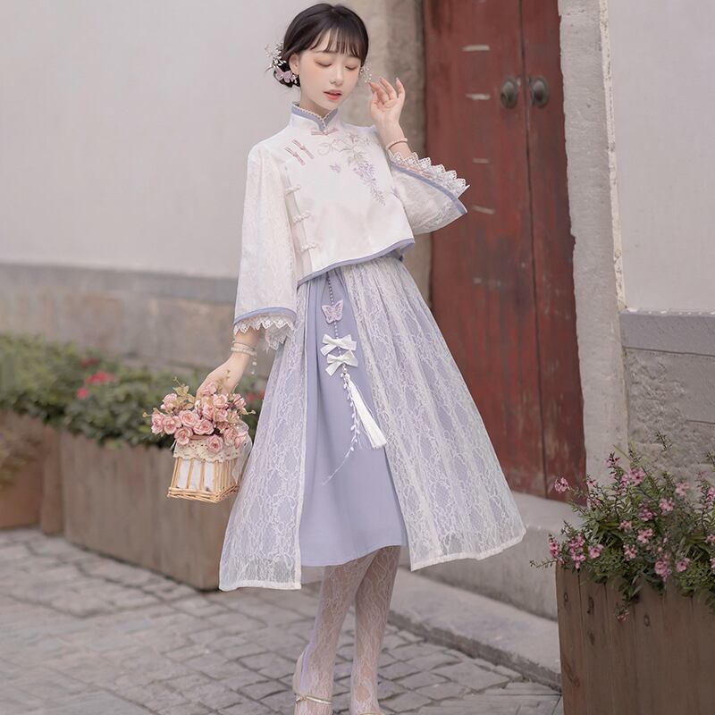 [Dust Smoke Cloud Dream---Shifuji Series]★Setup Single Order★Chinese Clothes, Tops or Skirts, Improved Chinese Clothes, Cute, Temperament Up, Dating