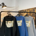 Load image into Gallery viewer, [Emeisa Series] ★Sweater★ 3color Knit Tops Unisex Men's Dog Animal Black Gray Blue
