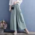 Load image into Gallery viewer, [Qing Series]★China style pants★ 4color White or Blue or Black Bottoms Casual Fringe Gaucho Pants
