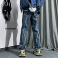 Load image into Gallery viewer, [YOULIN series]★Denim pants★ 2color bottoms pants unisex men's large size blue black
