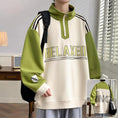 Load image into Gallery viewer, [ZUOFEILI series] ★Tops★ 4color sweatshirt Color scheme Alphabet Unisex Men's Large size Green Beige Black
