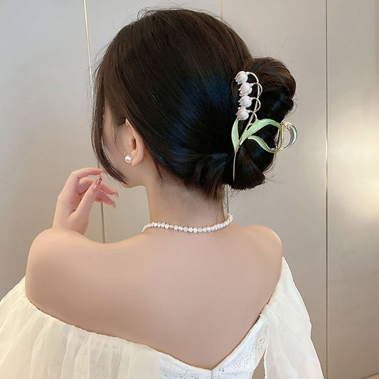 [Myo series]★Chinese style hair ornament★ Old-fashioned Chinese clothing Improves temperament Lily of the Valley Flower Accessories Green Green