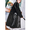 Load image into Gallery viewer, [Kokaisha---Hoshiyado Series] ★China style coat★ Rasha coat long coat embroidery original black black
