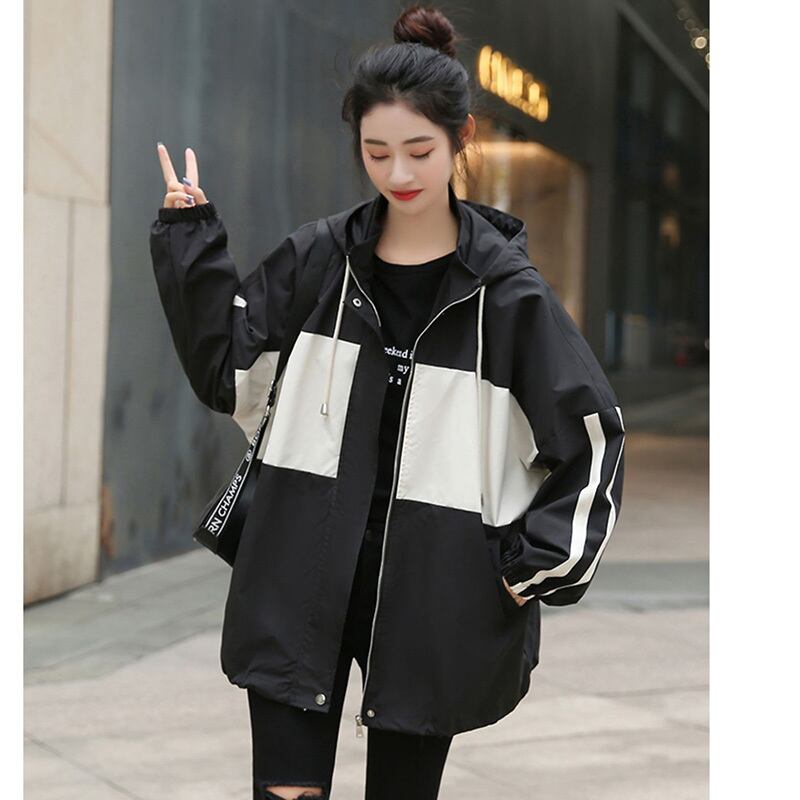 [Reiten Princess Series]★Jacket★ 2color Cute color scheme Black Beige SML XL 2XL Spring/Autumn Easy to match