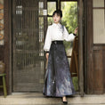 Load image into Gallery viewer, [Dust Smoke Cloud Dream---Picture Series]★China style skirt★Maki skirt, Chinese clothing, ink pattern, long length, original, cute, Hanfu skirt
