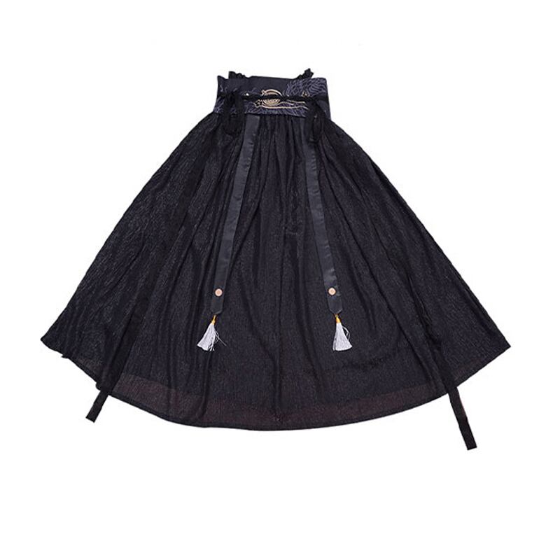 [Ancient monster house---Oryu series] ★China style skirt★ Hanfu dress Black Black ML Cute Original