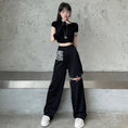 Load image into Gallery viewer, [Queen Series]★Casual Pants★ Pants Bottoms Slimming Black Black SML Easy to match
