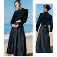 Load image into Gallery viewer, [Big Blue Dragon Series] ★China style outerwear★ Mini length Chinese button Mini length black black Chinese clothing
