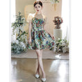 Load image into Gallery viewer, [WEIXIU Series] ★Party Dress★ One Piece Switching Floral Pattern Dot Pattern Short Length Cute Wedding
