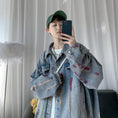 Load image into Gallery viewer, [YOULIN Series]★Denim jacket★ 2color outerwear unisex men's graffiti black blue
