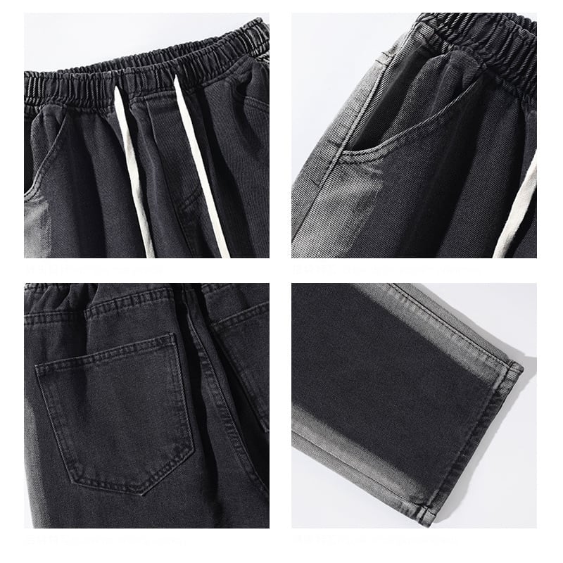 [BIGEMAN Series]★Denim pants★ 2color bottoms pants men's large size switching blue black